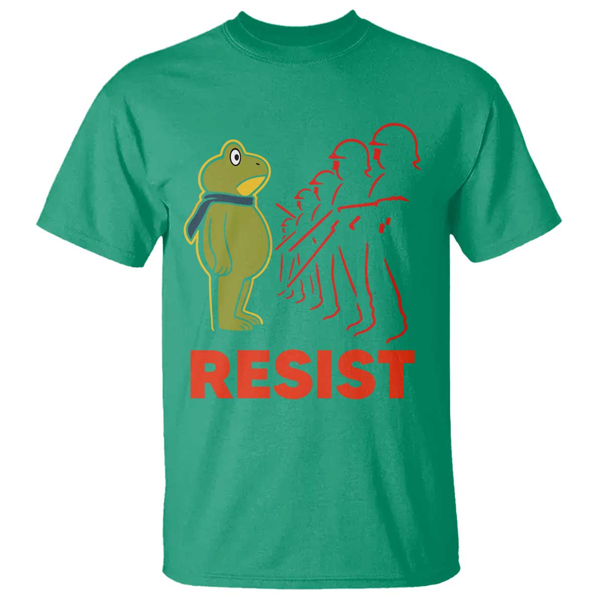 Frog Resist T Shirt Free Portland Political Satire - Wonder Print Shop