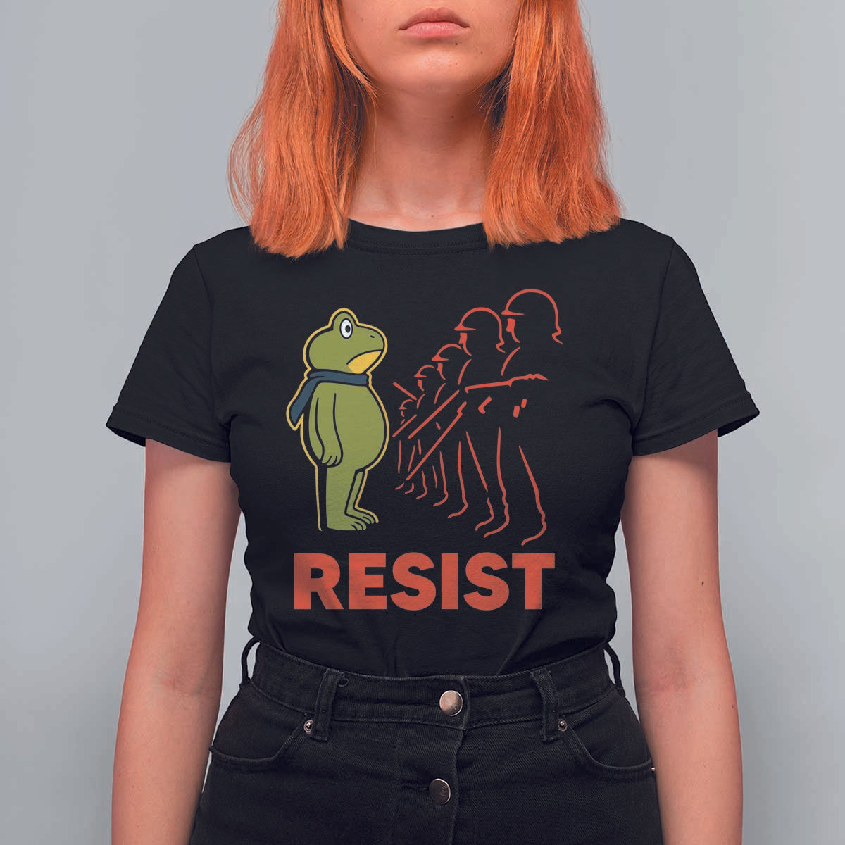 Frog Resist T Shirt For Women Free Portland Political Satire - Wonder Print Shop