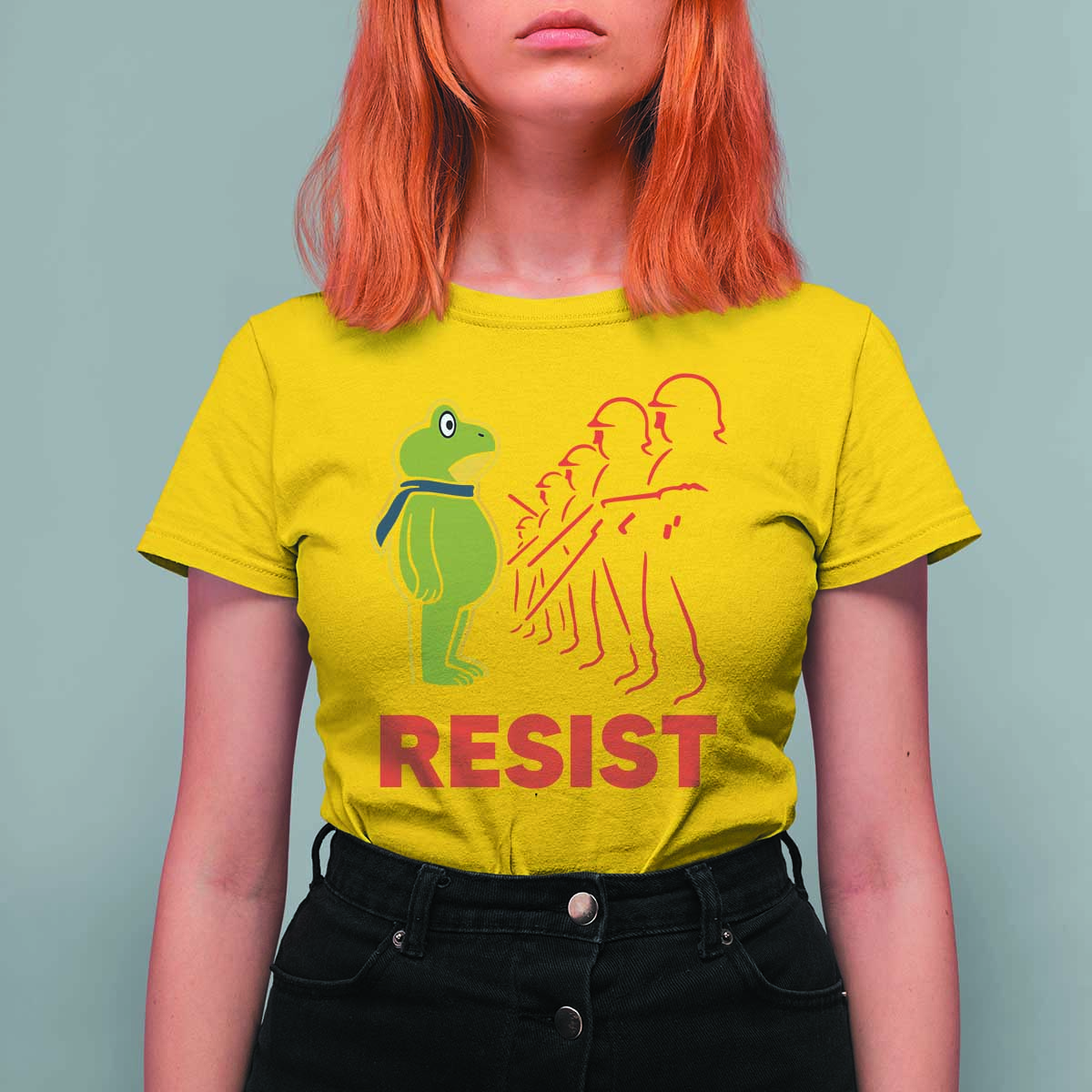 Frog Resist T Shirt For Women Free Portland Political Satire - Wonder Print Shop