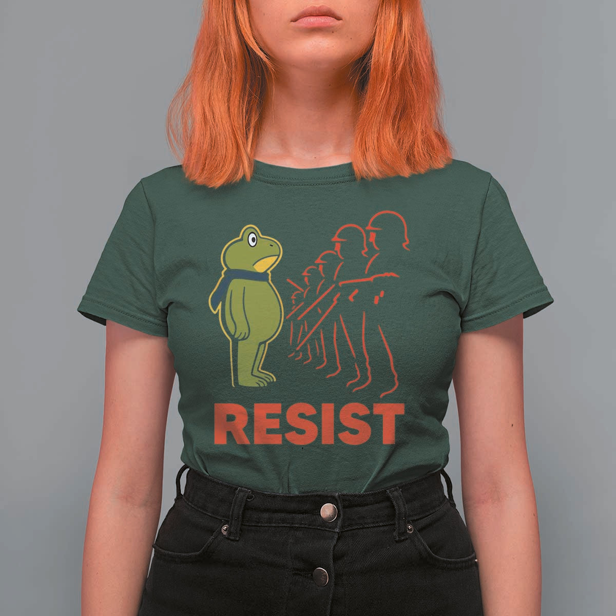 Frog Resist T Shirt For Women Free Portland Political Satire - Wonder Print Shop