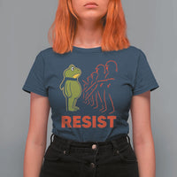 Frog Resist T Shirt For Women Free Portland Political Satire - Wonder Print Shop