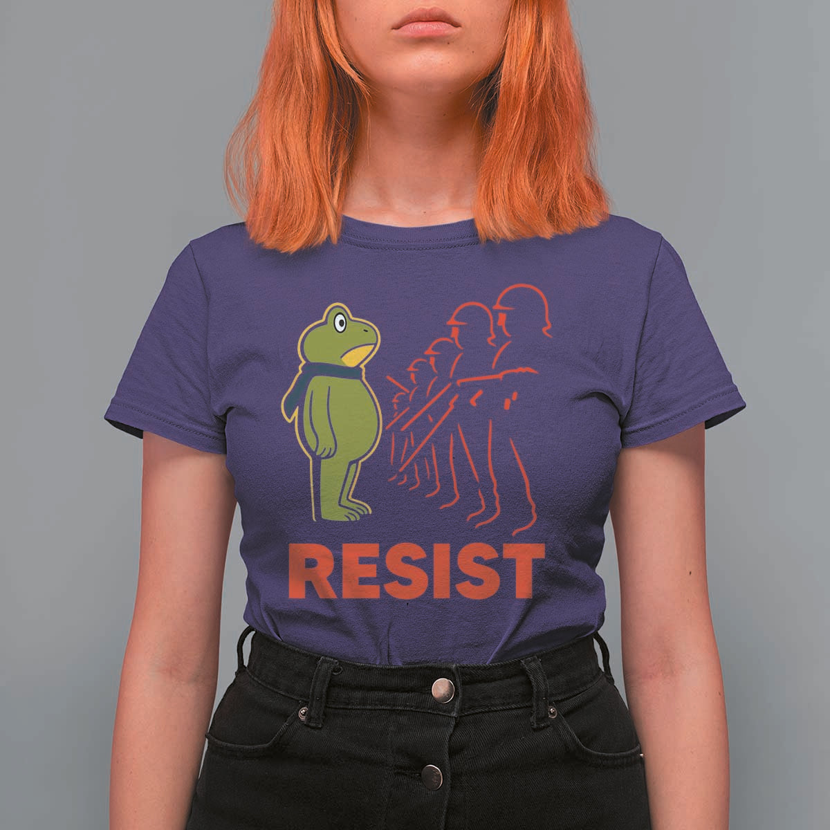 Frog Resist T Shirt For Women Free Portland Political Satire - Wonder Print Shop