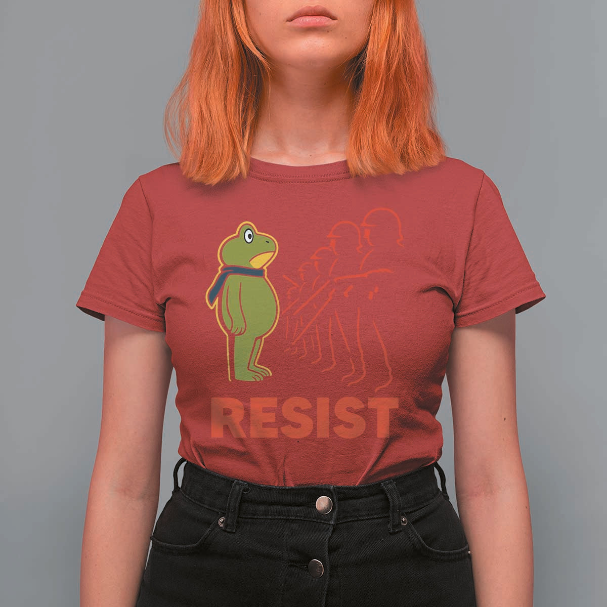 Frog Resist T Shirt For Women Free Portland Political Satire - Wonder Print Shop