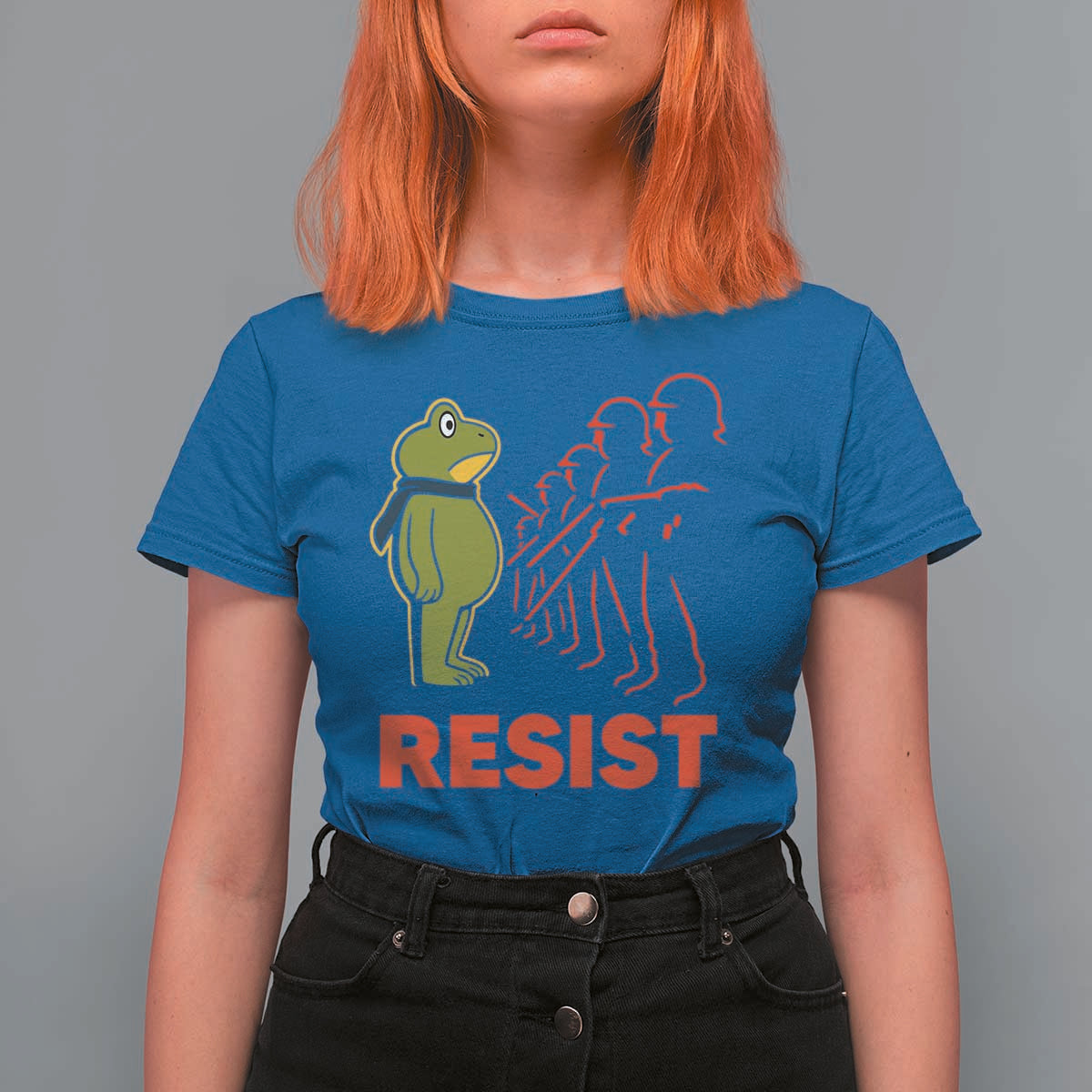 Frog Resist T Shirt For Women Free Portland Political Satire - Wonder Print Shop