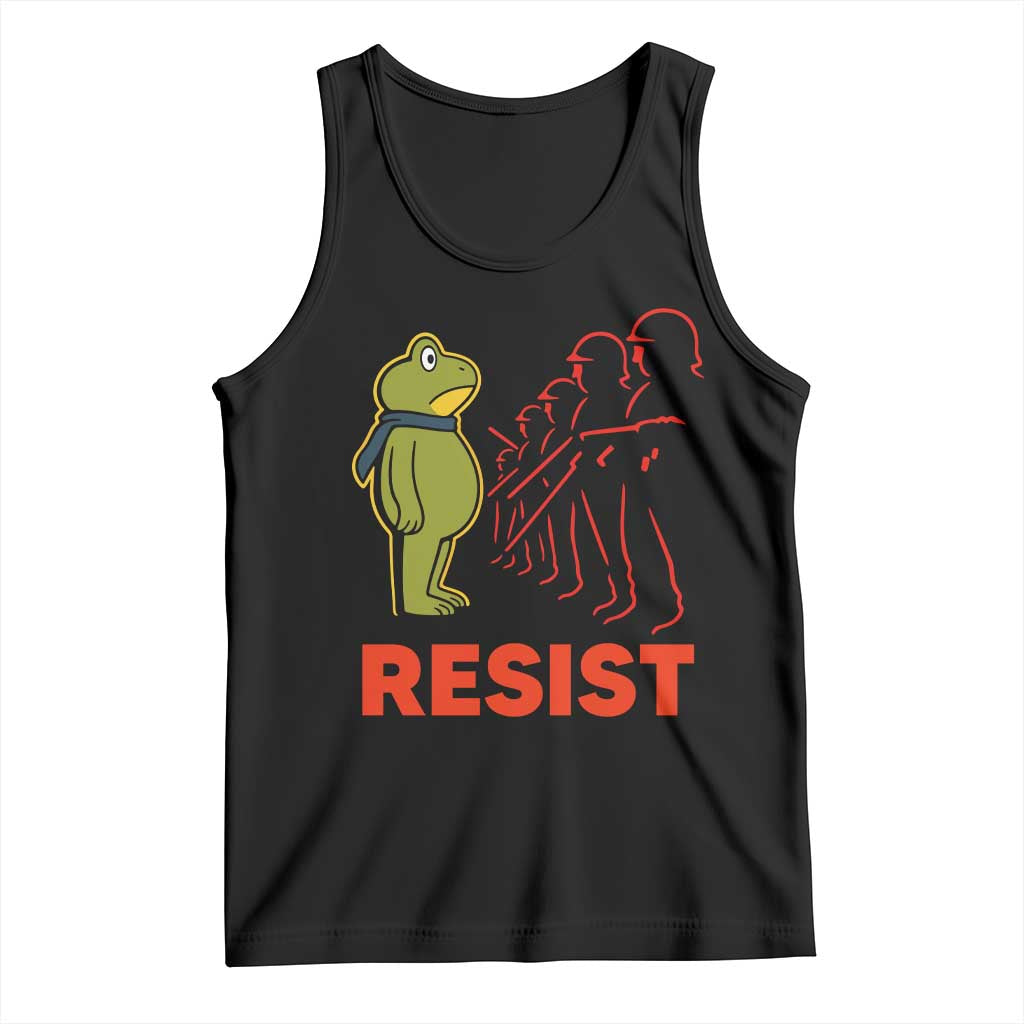 Frog Resist Tank Top Free Portland Political Satire - Wonder Print Shop