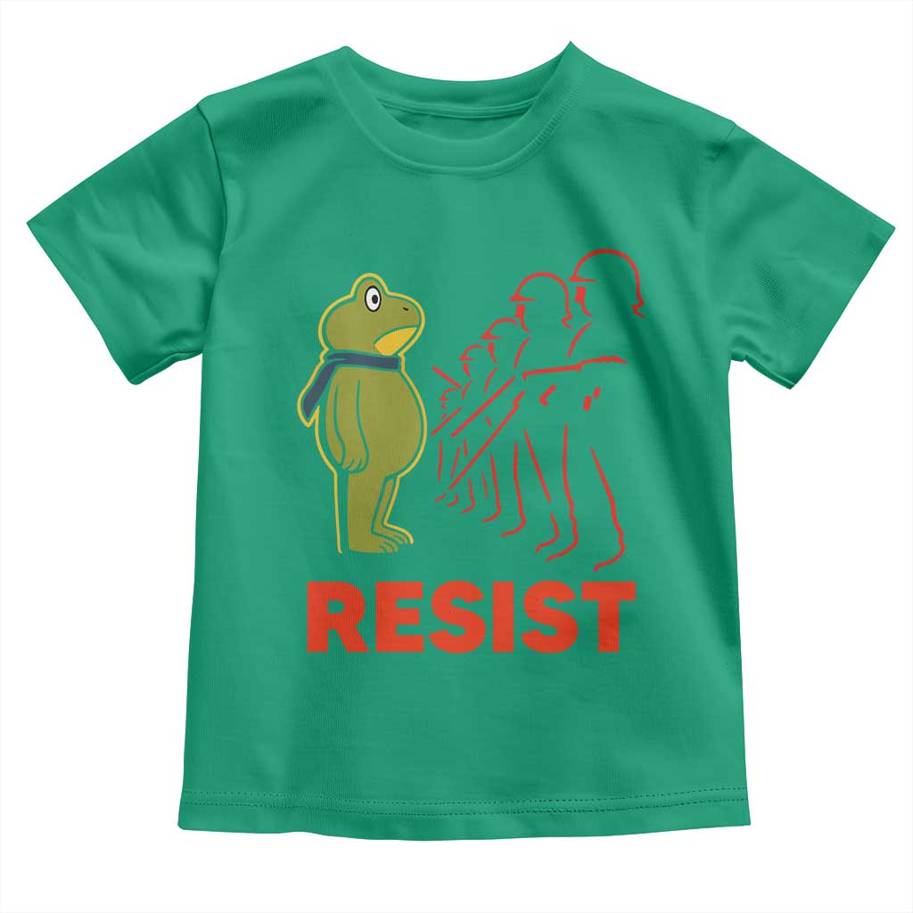 Frog Resist Toddler T Shirt Free Portland Political Satire - Wonder Print Shop