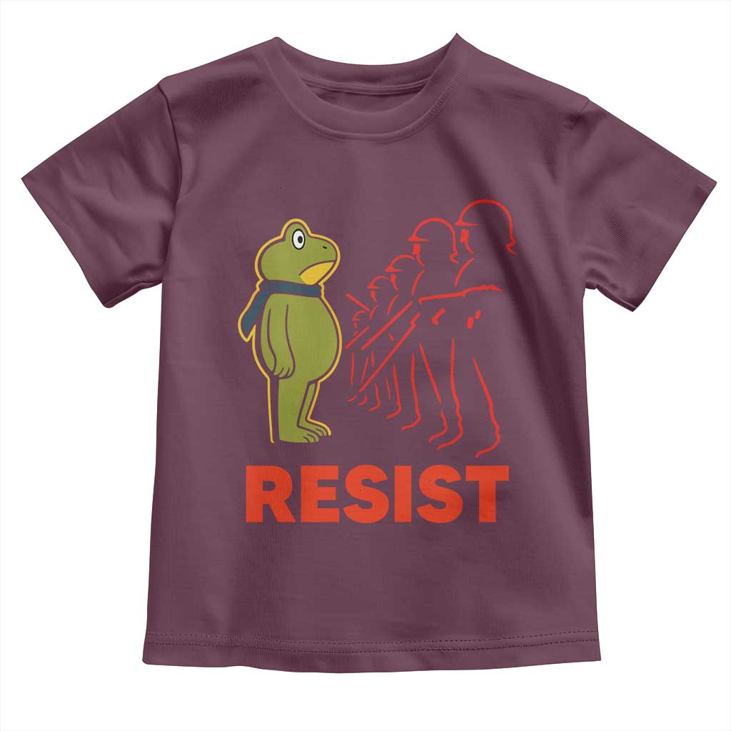 Frog Resist Toddler T Shirt Free Portland Political Satire - Wonder Print Shop