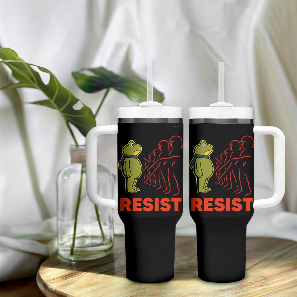 Frog Resist Tumbler With Handle Free Portland Political Satire - Wonder Print Shop