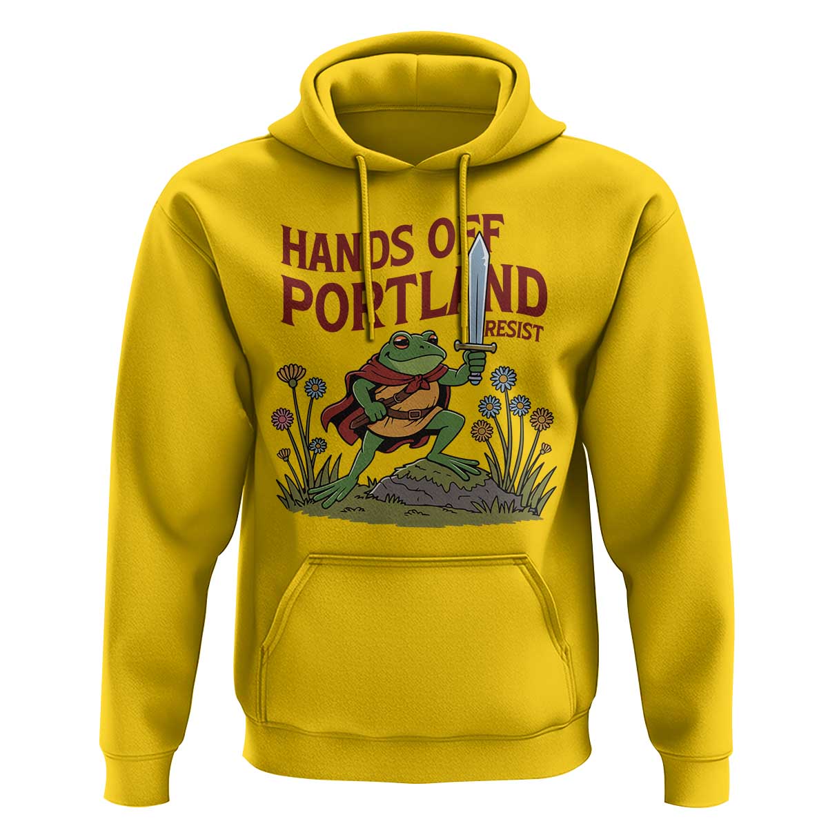 Hands Off Portland Sword Frog Hoodie Freedom Fighters Hero Resist - Wonder Print Shop