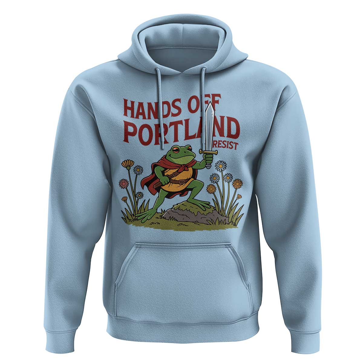 Hands Off Portland Sword Frog Hoodie Freedom Fighters Hero Resist - Wonder Print Shop