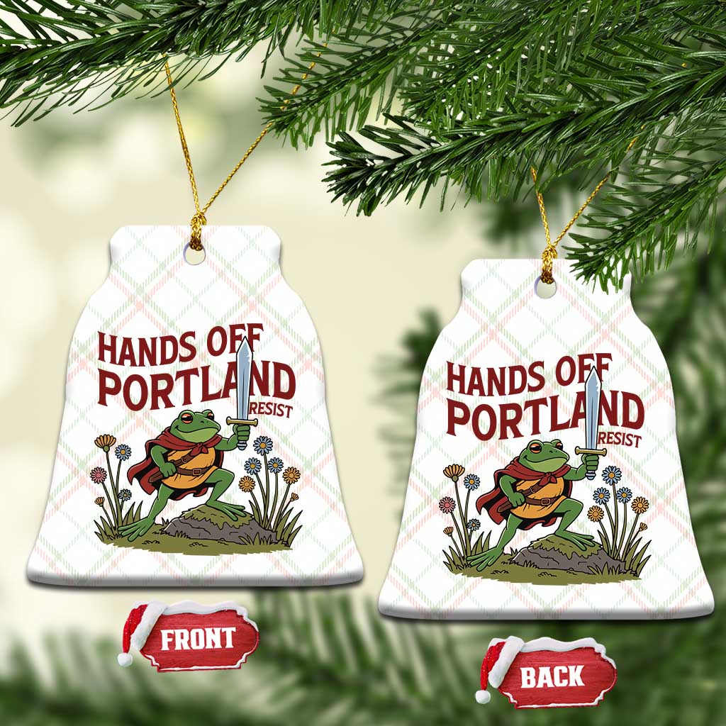 Hands Off Portland Sword Frog Ceramic Ornament Freedom Fighters Hero Resist - Wonder Print Shop
