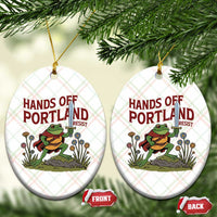Hands Off Portland Sword Frog Ceramic Ornament Freedom Fighters Hero Resist - Wonder Print Shop
