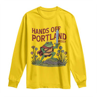 Hands Off Portland Sword Frog Long Sleeve Shirt Freedom Fighters Hero Resist - Wonder Print Shop