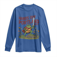 Hands Off Portland Sword Frog Long Sleeve Shirt Freedom Fighters Hero Resist - Wonder Print Shop