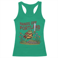Hands Off Portland Sword Frog Racerback Tank Top Freedom Fighters Hero Resist - Wonder Print Shop