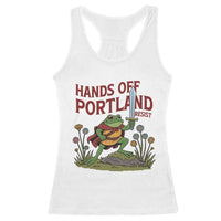 Hands Off Portland Sword Frog Racerback Tank Top Freedom Fighters Hero Resist - Wonder Print Shop