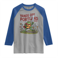 Hands Off Portland Sword Frog Raglan Shirt Freedom Fighters Hero Resist - Wonder Print Shop