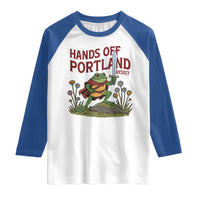 Hands Off Portland Sword Frog Raglan Shirt Freedom Fighters Hero Resist - Wonder Print Shop