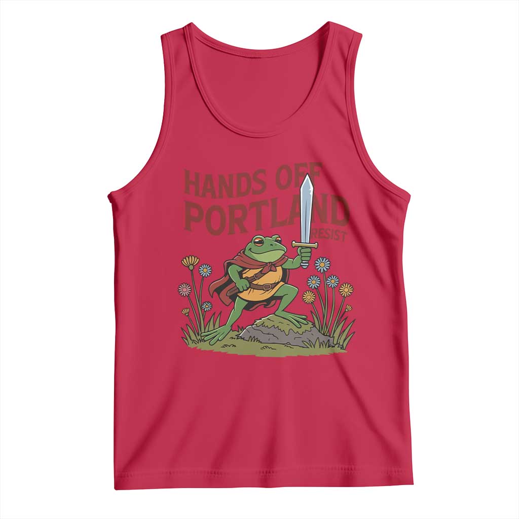 Hands Off Portland Sword Frog Tank Top Freedom Fighters Hero Resist - Wonder Print Shop
