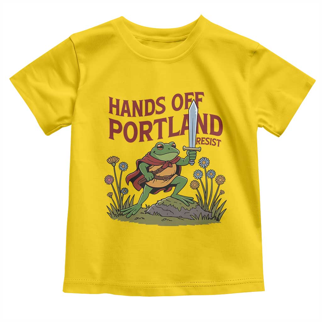 Hands Off Portland Sword Frog Toddler T Shirt Freedom Fighters Hero Resist - Wonder Print Shop