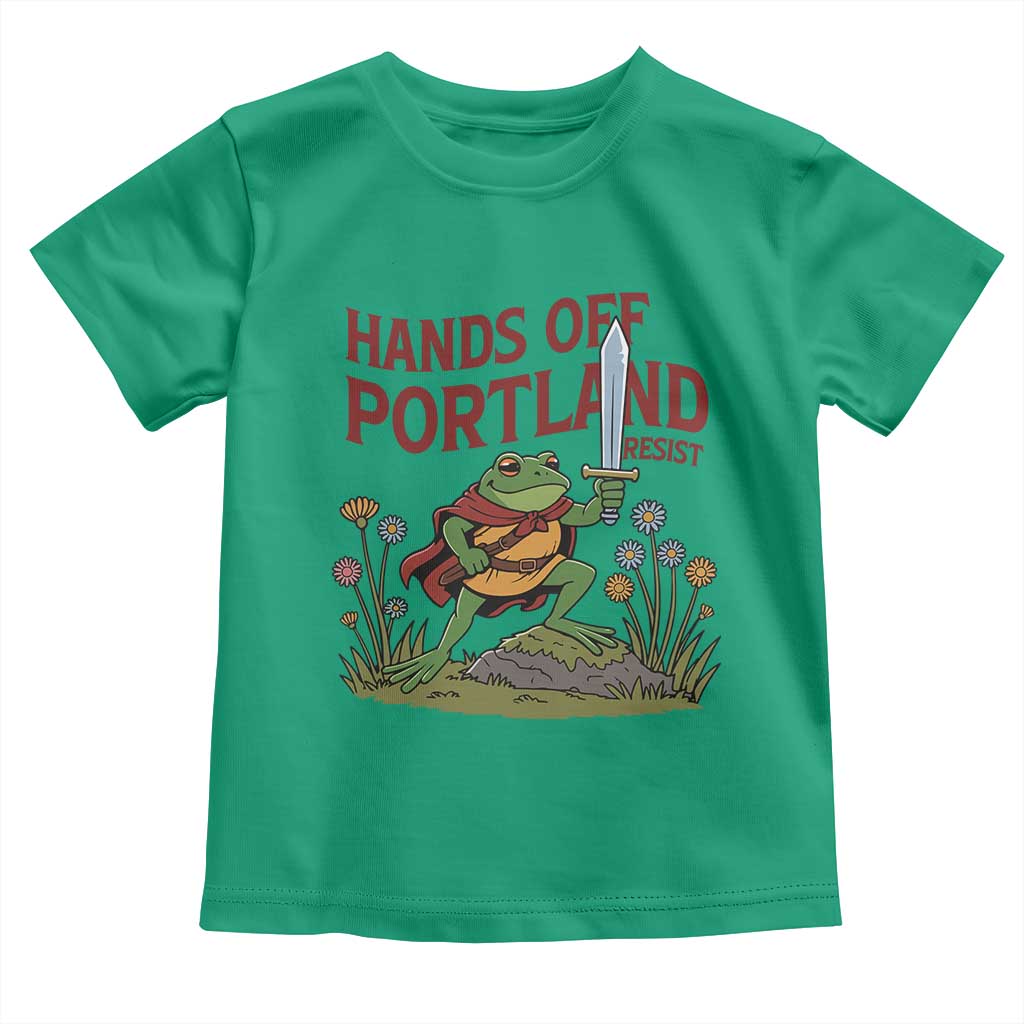 Hands Off Portland Sword Frog Toddler T Shirt Freedom Fighters Hero Resist - Wonder Print Shop