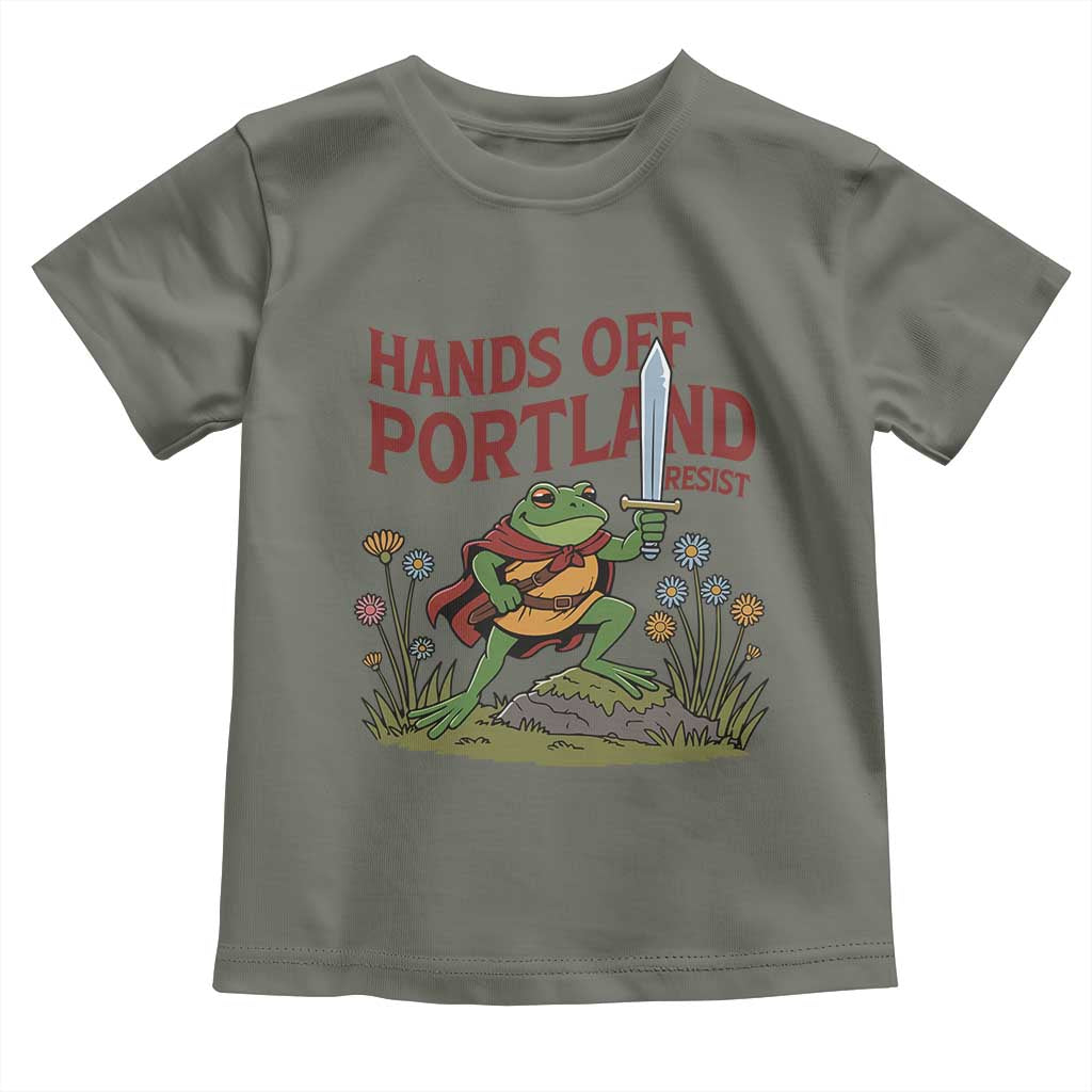 Hands Off Portland Sword Frog Toddler T Shirt Freedom Fighters Hero Resist - Wonder Print Shop