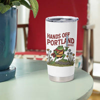 Hands Off Portland Sword Frog Tumbler Cup Freedom Fighters Hero Resist - Wonder Print Shop