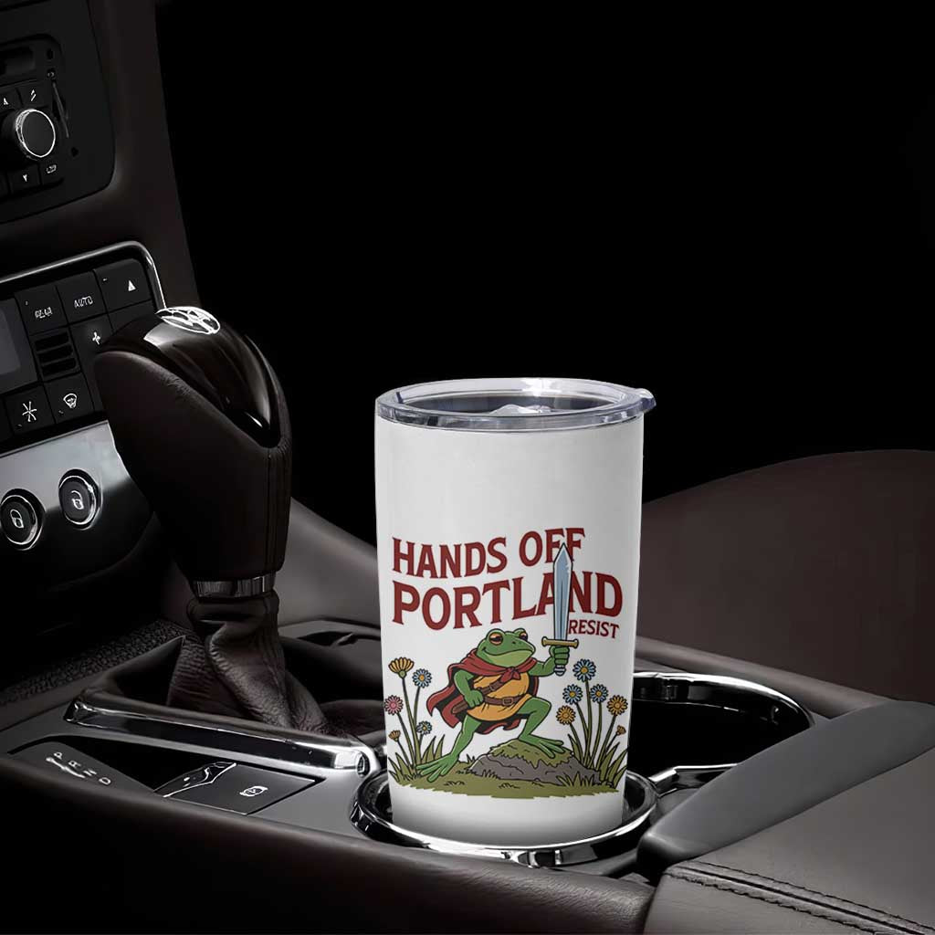 Hands Off Portland Sword Frog Tumbler Cup Freedom Fighters Hero Resist - Wonder Print Shop