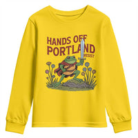 Hands Off Portland Sword Frog Youth Sweatshirt Freedom Fighters Hero Resist - Wonder Print Shop