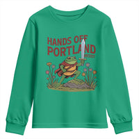 Hands Off Portland Sword Frog Youth Sweatshirt Freedom Fighters Hero Resist - Wonder Print Shop