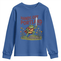 Hands Off Portland Sword Frog Youth Sweatshirt Freedom Fighters Hero Resist - Wonder Print Shop