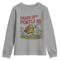 Hands Off Portland Sword Frog Youth Sweatshirt Freedom Fighters Hero Resist - Wonder Print Shop