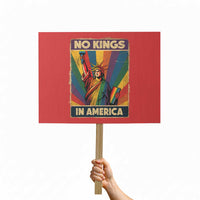 No Kings in America Pride Protest Sign Rainbow Statue of Liberty Protest - Wonder Print Shop