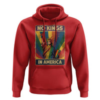 No Kings in America Pride Hoodie Rainbow Statue of Liberty Protest - Wonder Print Shop