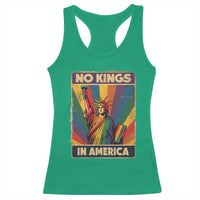 No Kings in America Pride Racerback Tank Top Rainbow Statue of Liberty Protest - Wonder Print Shop