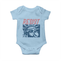 Liberty Resist Baby Onesie Feminist Bubblegum Statue of Liberty Retro Graphic - Wonder Print Shop