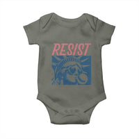 Liberty Resist Baby Onesie Feminist Bubblegum Statue of Liberty Retro Graphic - Wonder Print Shop