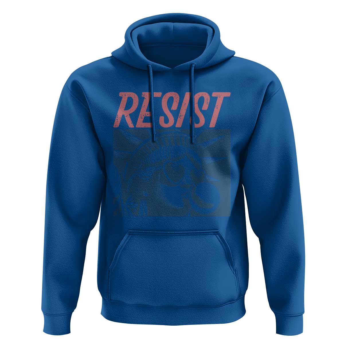 Liberty Resist Hoodie Feminist Bubblegum Statue of Liberty Retro Graphic - Wonder Print Shop