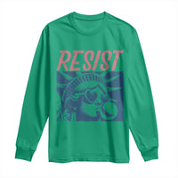 Liberty Resist Long Sleeve Shirt Feminist Bubblegum Statue of Liberty Retro Graphic - Wonder Print Shop