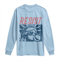 Liberty Resist Long Sleeve Shirt Feminist Bubblegum Statue of Liberty Retro Graphic - Wonder Print Shop
