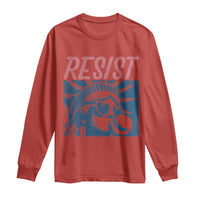 Liberty Resist Long Sleeve Shirt Feminist Bubblegum Statue of Liberty Retro Graphic - Wonder Print Shop
