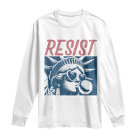 Liberty Resist Long Sleeve Shirt Feminist Bubblegum Statue of Liberty Retro Graphic - Wonder Print Shop