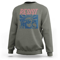 Liberty Resist Sweatshirt Feminist Bubblegum Statue of Liberty Retro Graphic - Wonder Print Shop