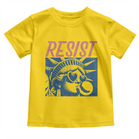 Liberty Resist Toddler T Shirt Feminist Bubblegum Statue of Liberty Retro Graphic - Wonder Print Shop