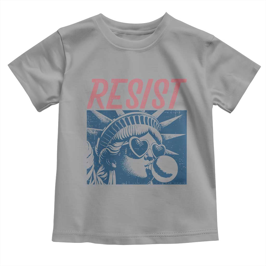 Liberty Resist Toddler T Shirt Feminist Bubblegum Statue of Liberty Retro Graphic - Wonder Print Shop