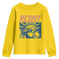 Liberty Resist Youth Sweatshirt Feminist Bubblegum Statue of Liberty Retro Graphic - Wonder Print Shop