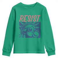 Liberty Resist Youth Sweatshirt Feminist Bubblegum Statue of Liberty Retro Graphic - Wonder Print Shop