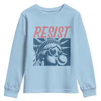 Liberty Resist Youth Sweatshirt Feminist Bubblegum Statue of Liberty Retro Graphic - Wonder Print Shop