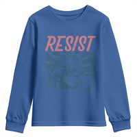Liberty Resist Youth Sweatshirt Feminist Bubblegum Statue of Liberty Retro Graphic - Wonder Print Shop