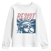 Liberty Resist Youth Sweatshirt Feminist Bubblegum Statue of Liberty Retro Graphic - Wonder Print Shop
